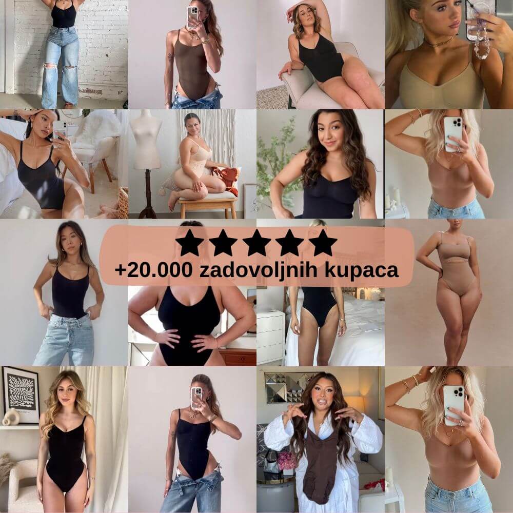 Siluete T-shirt – Stezni bodi s kratkim rukavima za oblikovanje tijela